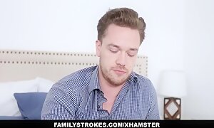 FamilyStrokes - Asshole Stepbrother Fucks Stepsister Athena